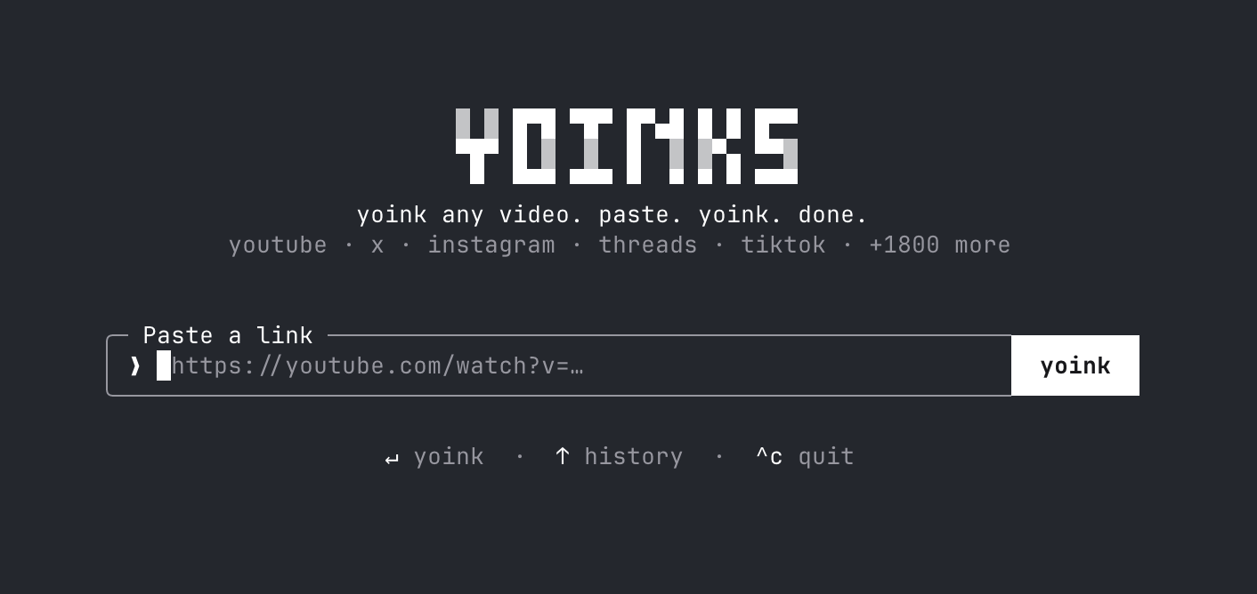 yoinks home screen